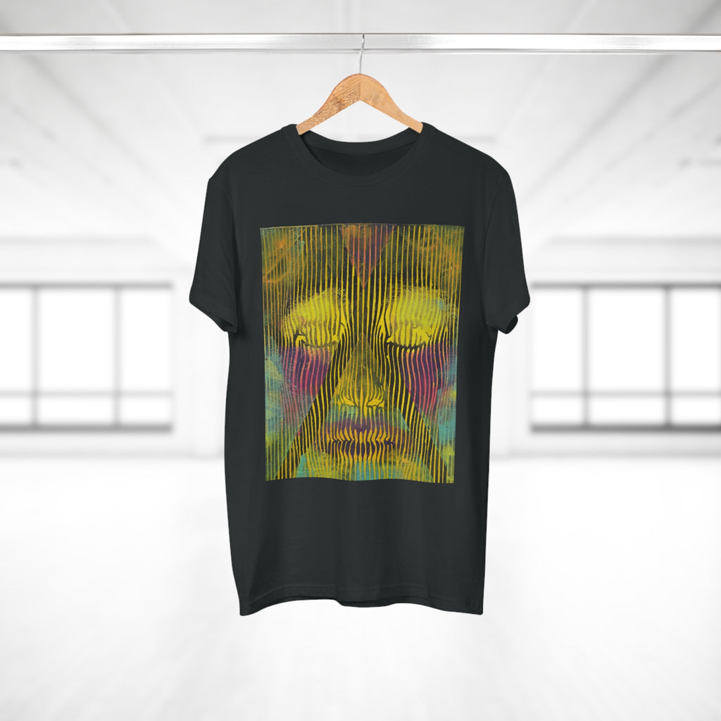Abstract Psychedelic Face T-Shirt - Electric Aura — Trippy Art Graphic Tee