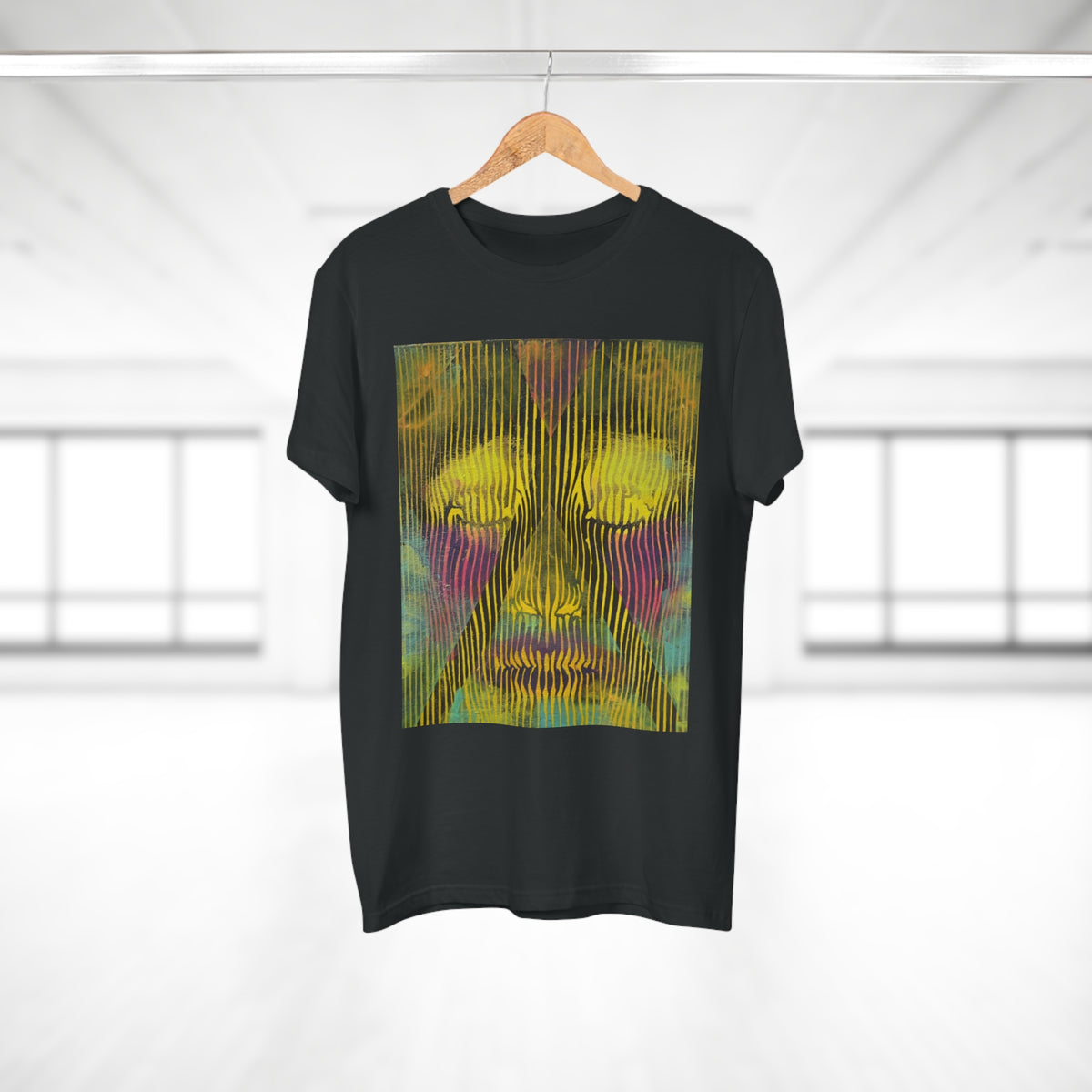 Abstract Psychedelic Face T-Shirt - Electric Aura — Trippy Art Graphic Tee