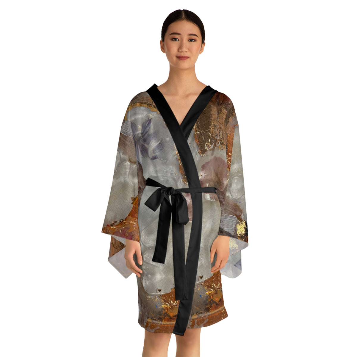 Floral Abstract Art Pattern "Me&You"  — Earthy Abstract Spa Wrap
