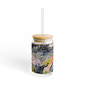 Abstract Marble "Liquid Optimism" Sipper no plastics Glass, 16oz