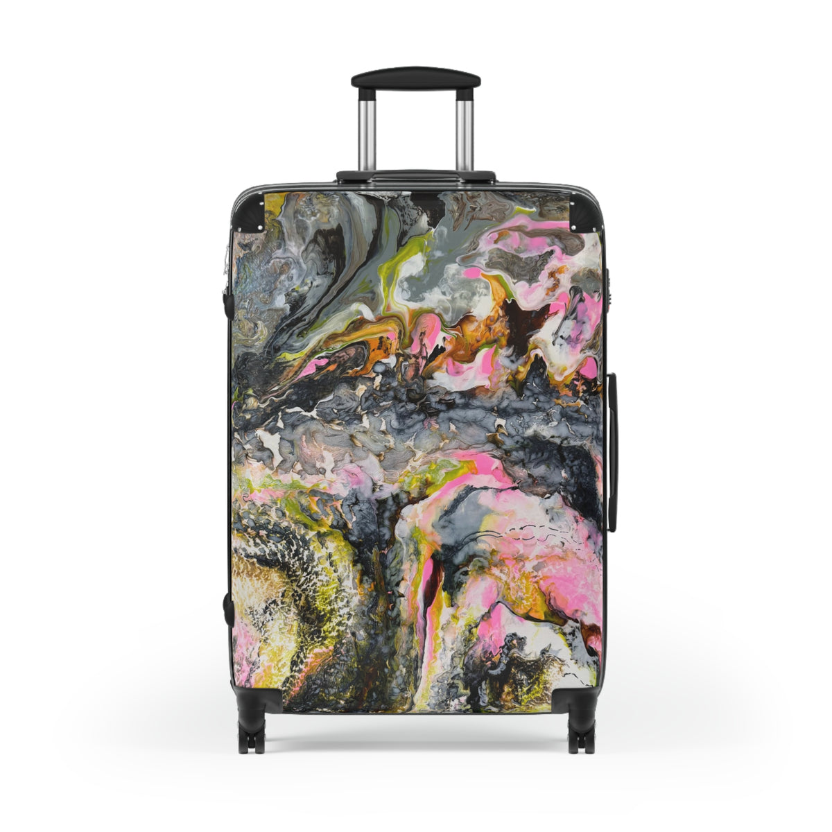 Abstract Marble "Liquid Optimism"  — Artistic Travel Luggage
