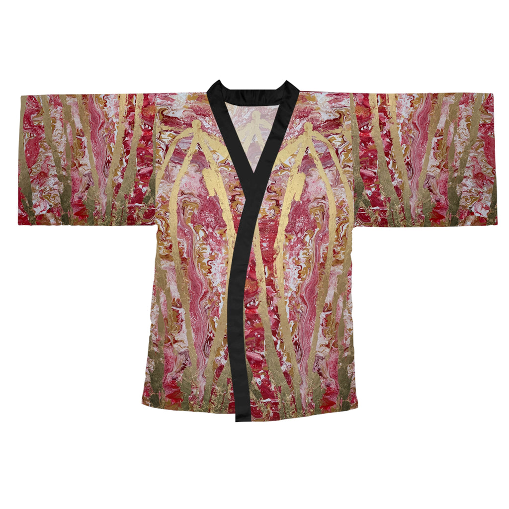 She Pours Kimono Robe – Lightweight Long Sleeve Lounge Kimono
