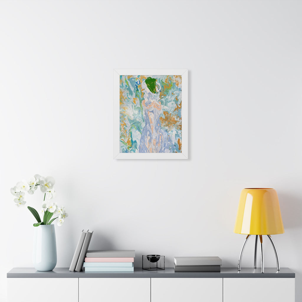 Abstract Fluid "Emerald Goddess" Art Poster