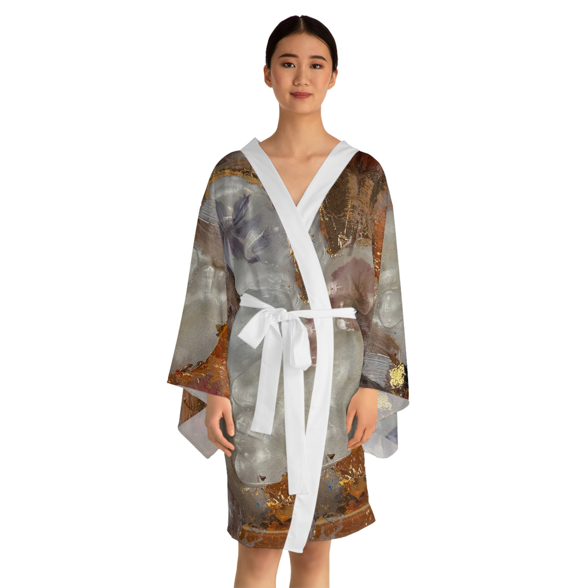Floral Abstract Art Pattern "Me&You"  — Earthy Abstract Spa Wrap