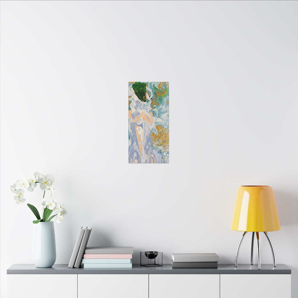 Abstract Fluid "Emerald Goddess" Art Canvas