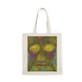 Abstract Psychedelic Face " Electric Aura"Tote Bag