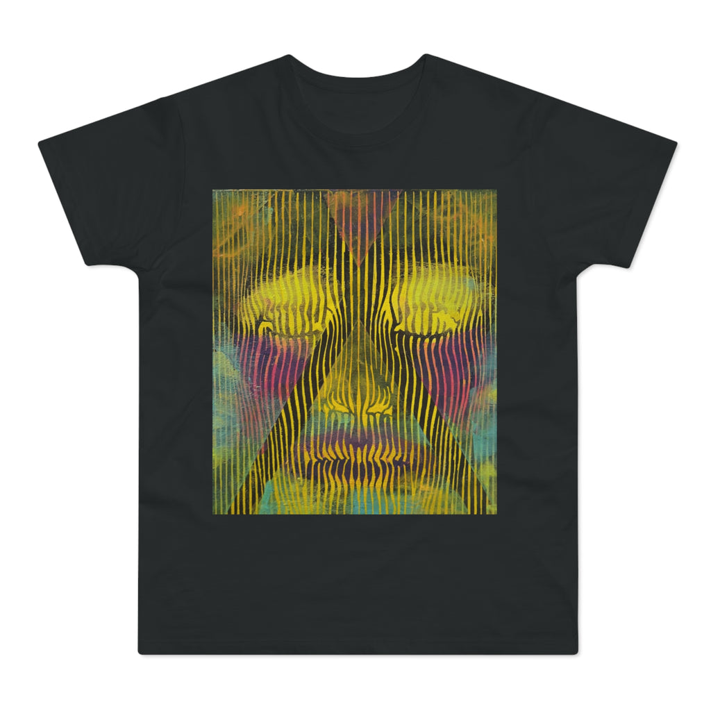 Abstract Psychedelic Face T-Shirt - Electric Aura — Trippy Art Graphic Tee