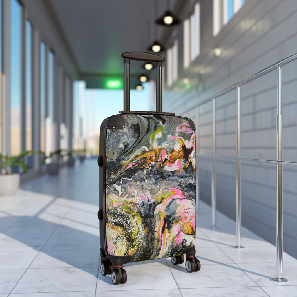 Abstract Marble "Liquid Optimism"  — Artistic Travel Luggage