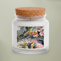Abstract Marble "Liquid Optimism" Blush & Bloom 4-Piece Gift Set — Candle, Blanket, Crochet Bouquet & Bow Clip