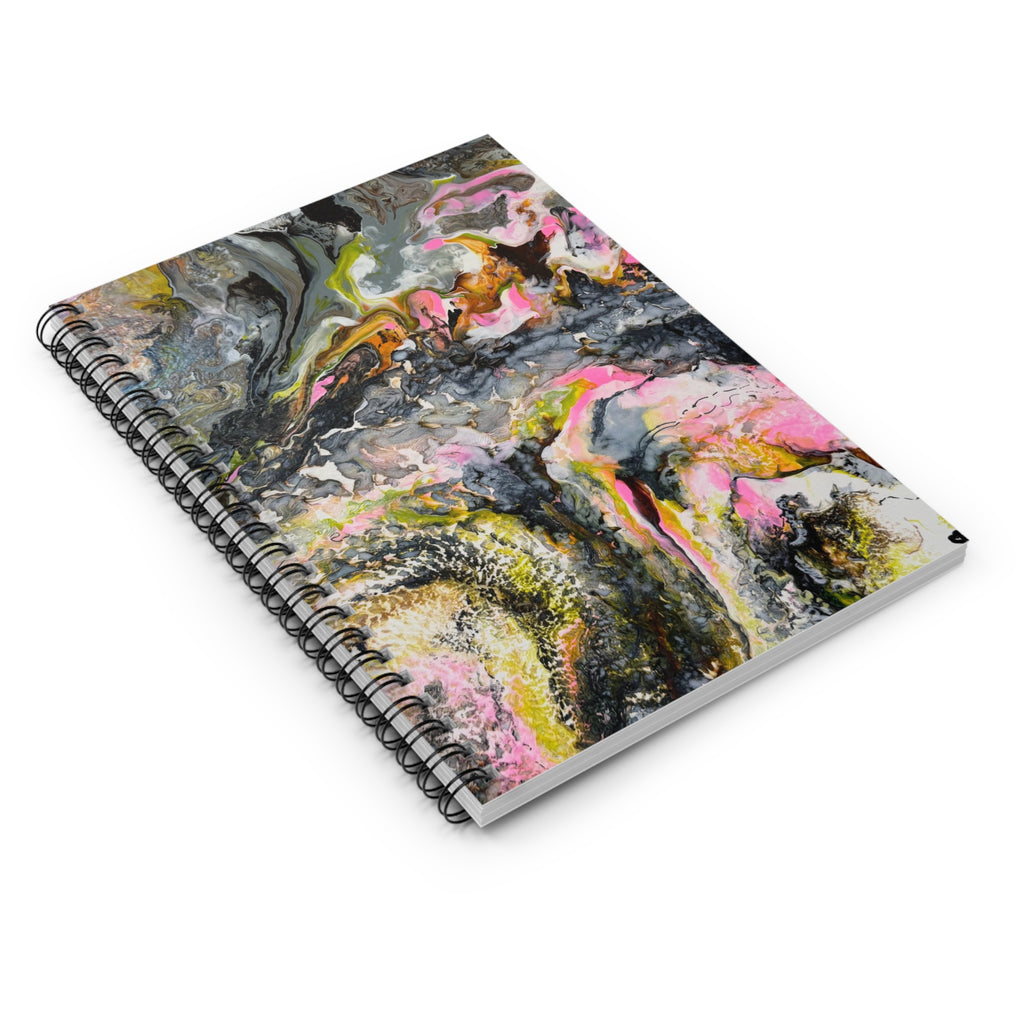 Abstract Marble "Liquid Optimism"  Spiral Notebook - Ruled Line