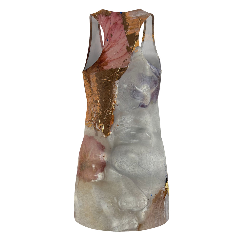 Floral Abstract Art Pattern "Me&You" - Racerback Dress