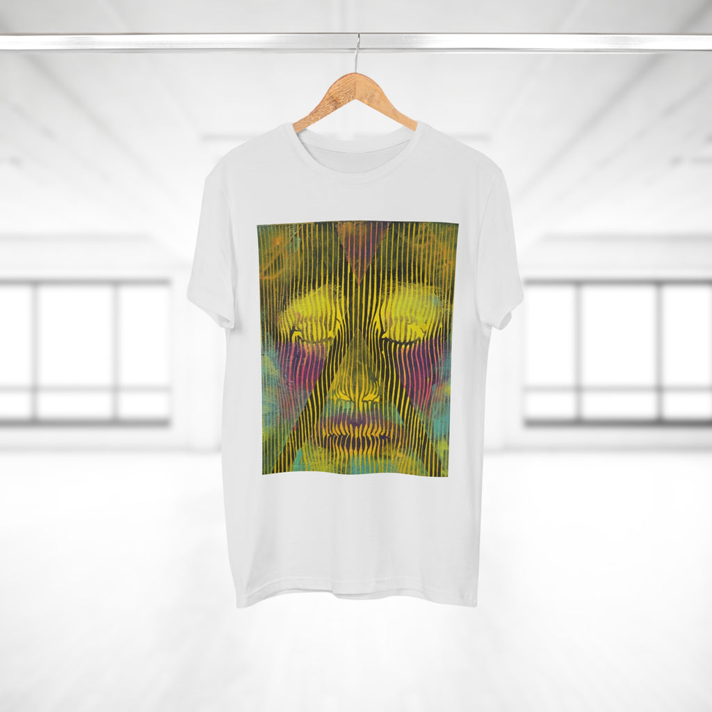 Abstract Psychedelic Face T-Shirt - Electric Aura — Trippy Art Graphic Tee
