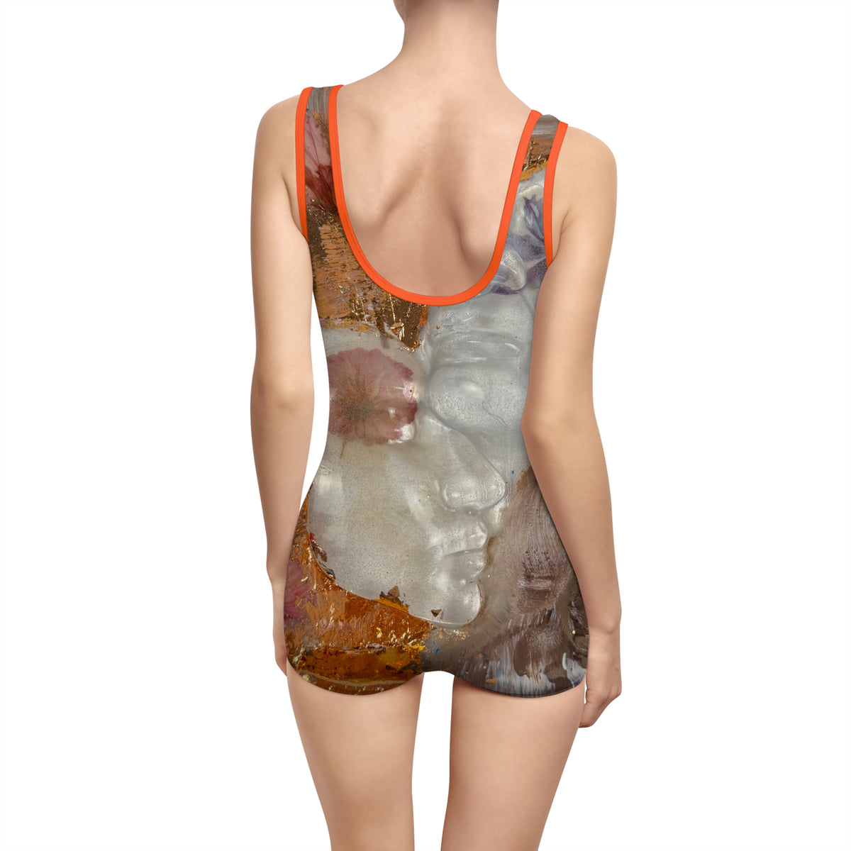 Floral Abstract Art Pattern "Me&You"  Allover-Print Women's Swimsuit