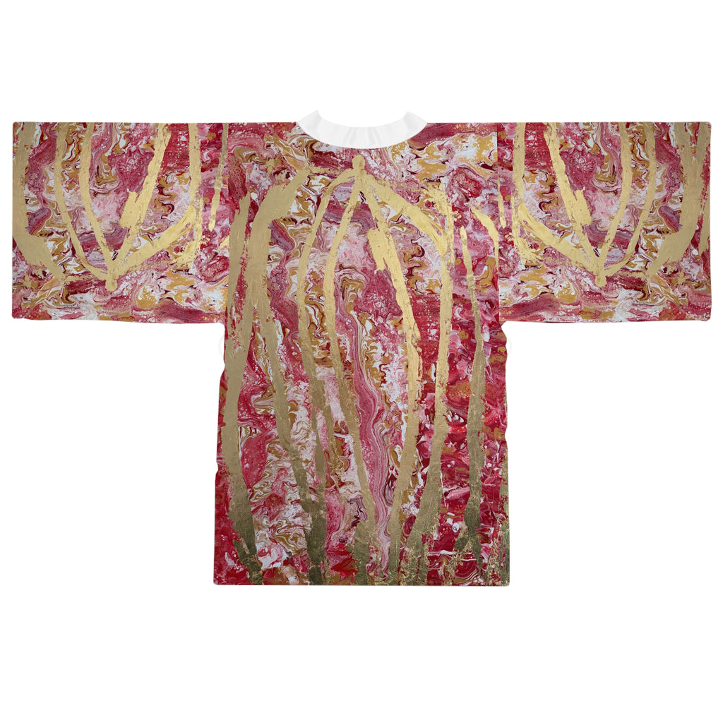 She Pours Kimono Robe – Lightweight Long Sleeve Lounge Kimono