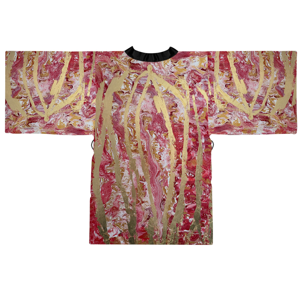 She Pours Kimono Robe – Lightweight Long Sleeve Lounge Kimono
