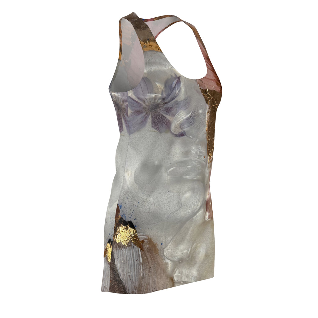 Floral Abstract Art Pattern "Me&You" - Racerback Dress