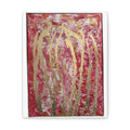 Abstract Red & Gold Stretched "She Pours" Canvas Wall Art – "She Pours" Modern Textured Painting