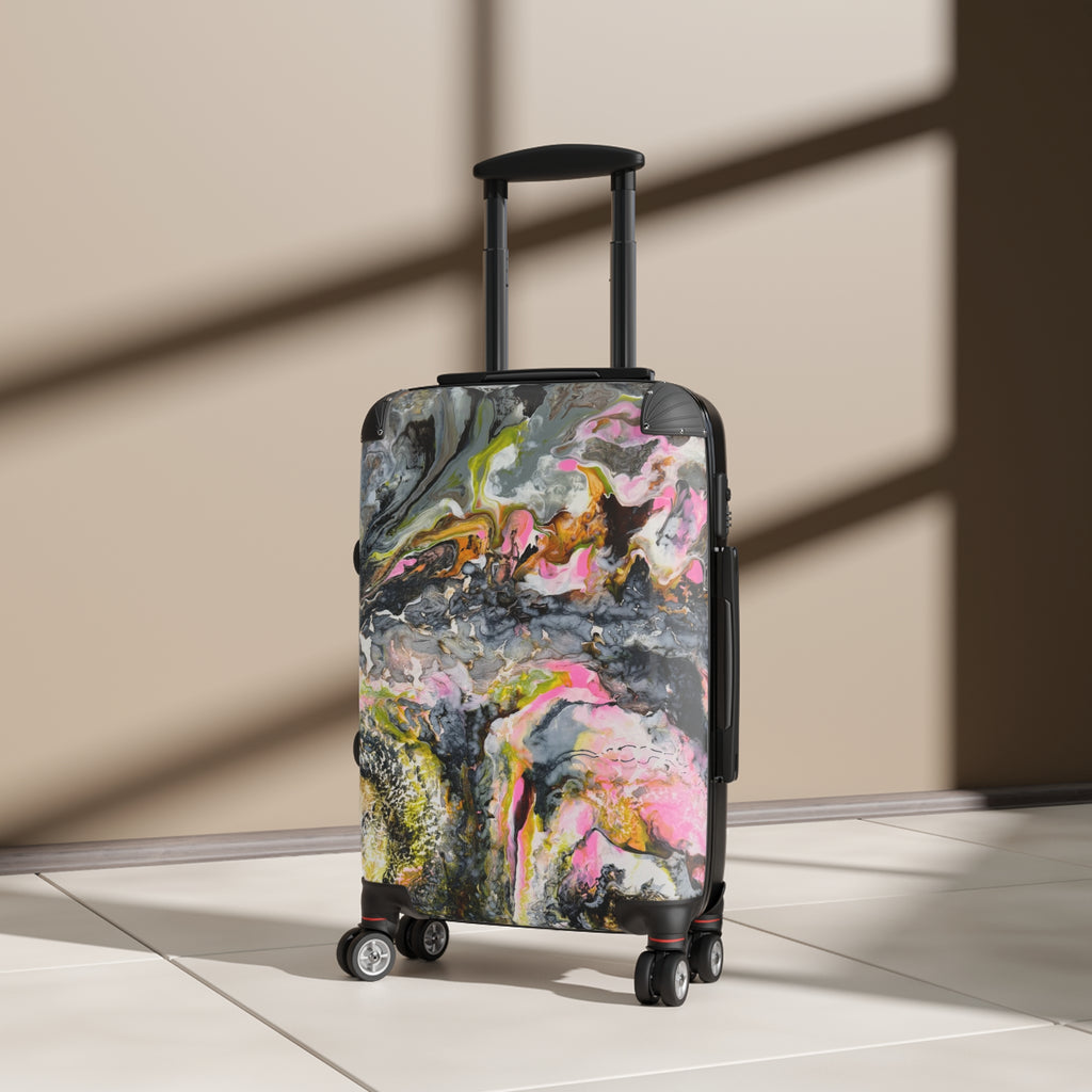 Abstract Marble "Liquid Optimism"  — Artistic Travel Luggage