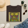 Abstract Psychedelic Electric Aura Face T‑Shirt — Trippy Colorful Optical Art Tee