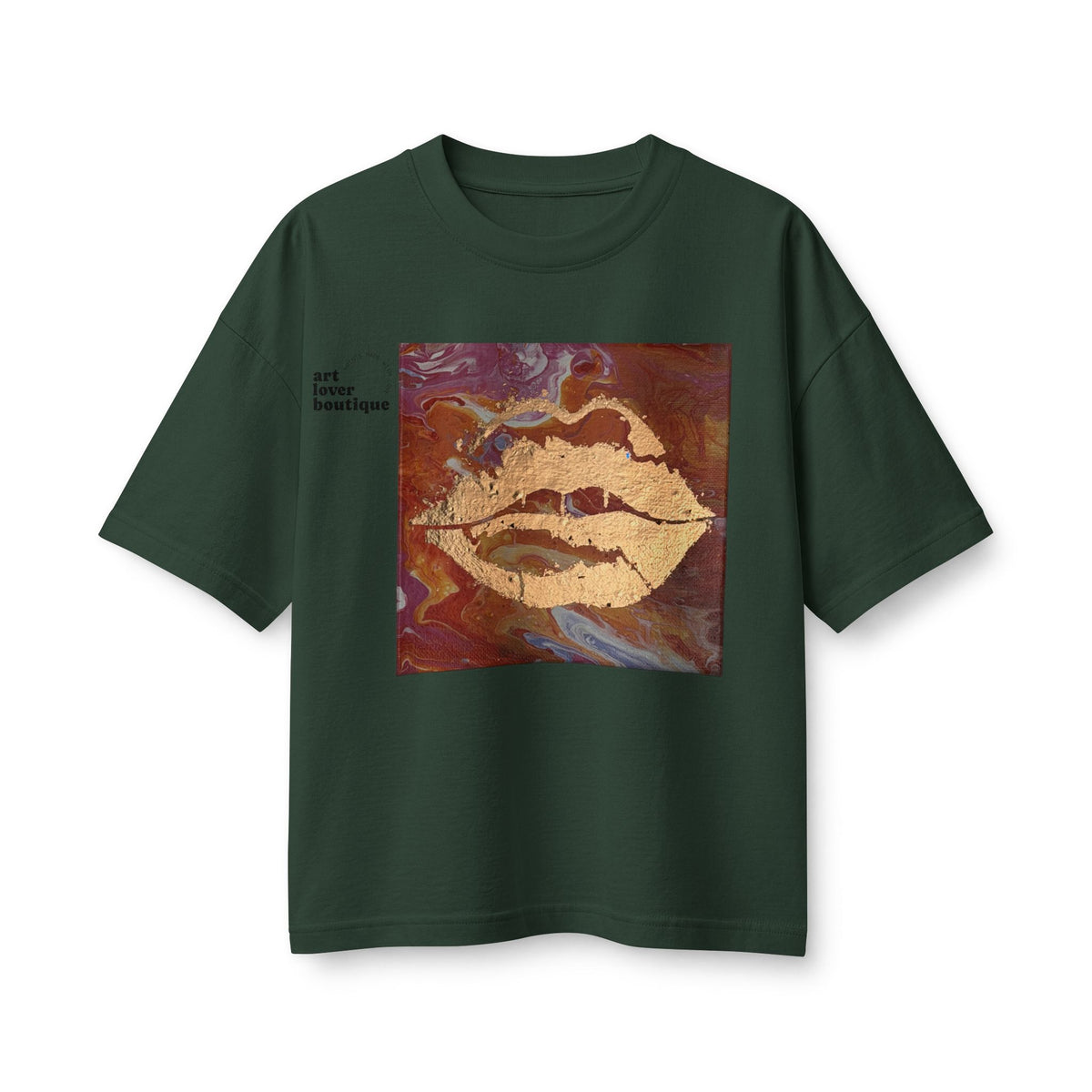 Women's Gold Candy Kiss Art Tee